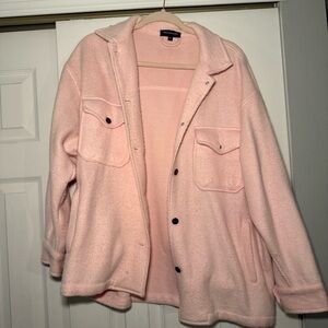 PrettyLittleThing Pink Teddy Jacket Soft Casual Outerwear